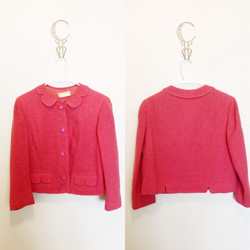 Vintage Davidow Scalloped Blazer Size Small